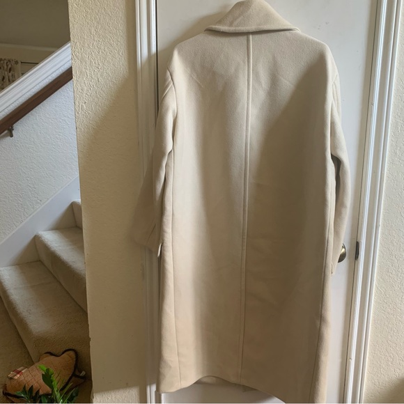 NWT Zara beautiful wool blend oversized vanilla cream jacket coat size XS - Picture 5 of 11